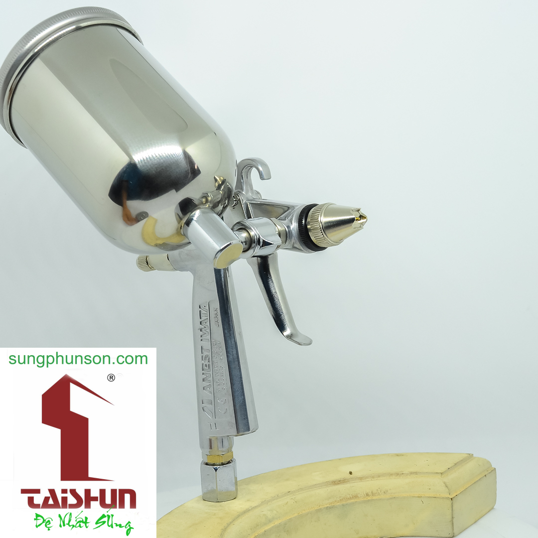 Súng phun sơn Anest Iwata RG-3L phun&nbsp; ra hình tròn